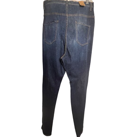NWT Aphrodite women’s blue jeans size 3XL distressed back pockets stretch high w - Picture 4 of 12